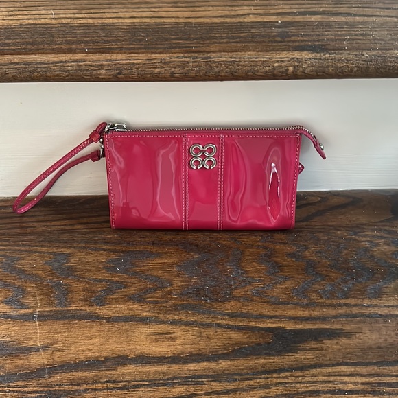 Authentic COACH Julia wristlet zippy wallet rare pink raspberry patent leather - Picture 17 of 17